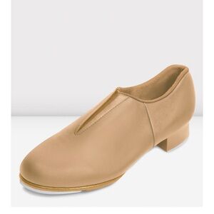 Bloch Unisex Tap-Flex Leather Slip-on Tan Tap Shoes Size 6M
